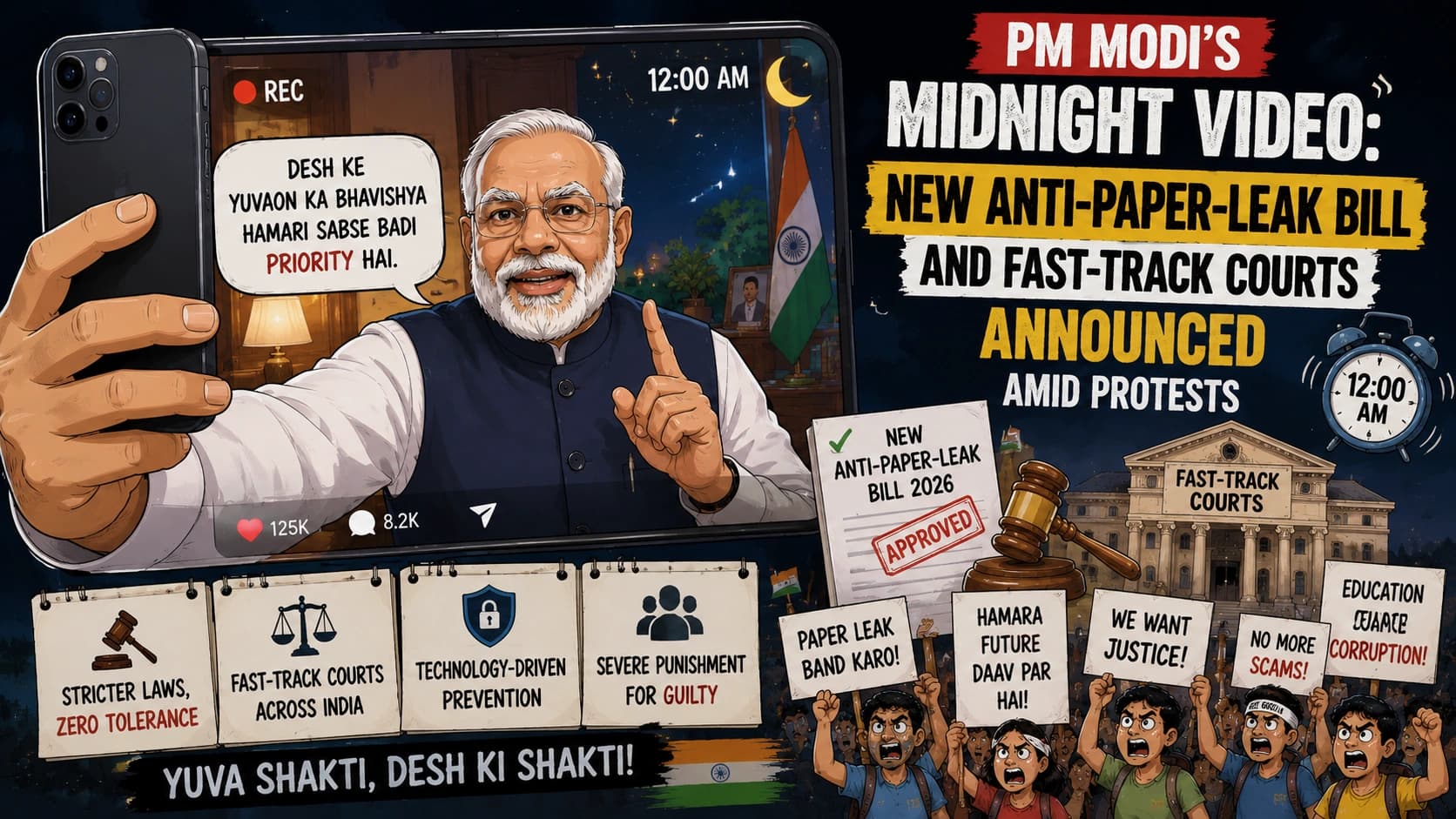 PM's Midnight Video: New Anti-Paper-Leak Bill and Fast-Track Courts Announced