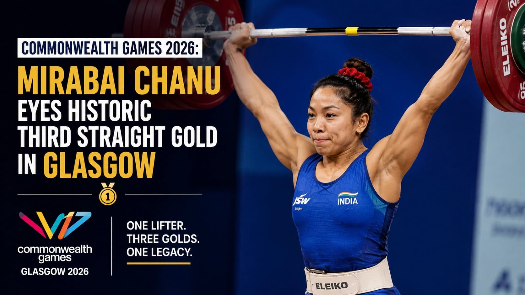Mirabai Chanu Eyes Historic Third Straight Gold in Glasgow
